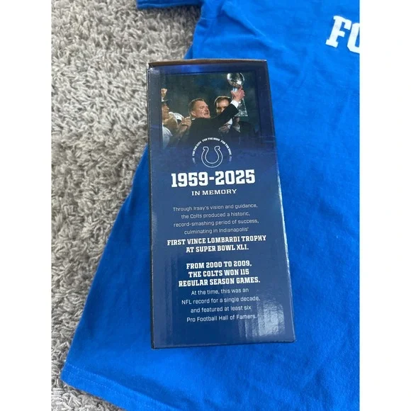 Indianapolis Colts Jim Irsay Ring of Honor Bobblehead & Shirt XL - Picture 4 of 9